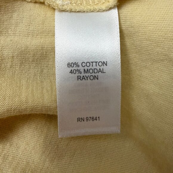 Pure J Jill XL Boat Neck Layered Tunic Butter Yellow 3/4 Sleeve Cotton Modal - Picture 7 of 11